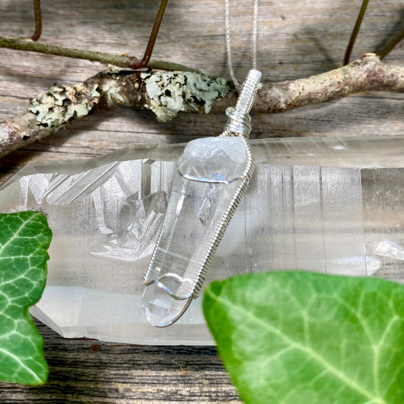 Lemurian Quartz Crystal Pendant