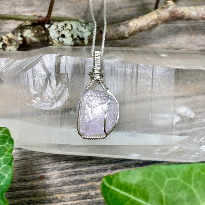 Kunzite Crystal Pendant