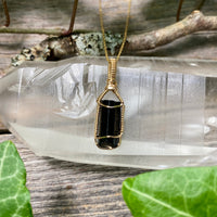 Black Tourmaline Crystal Pendant