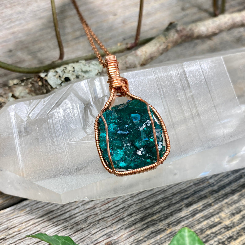 Dioptase Copper Pendant