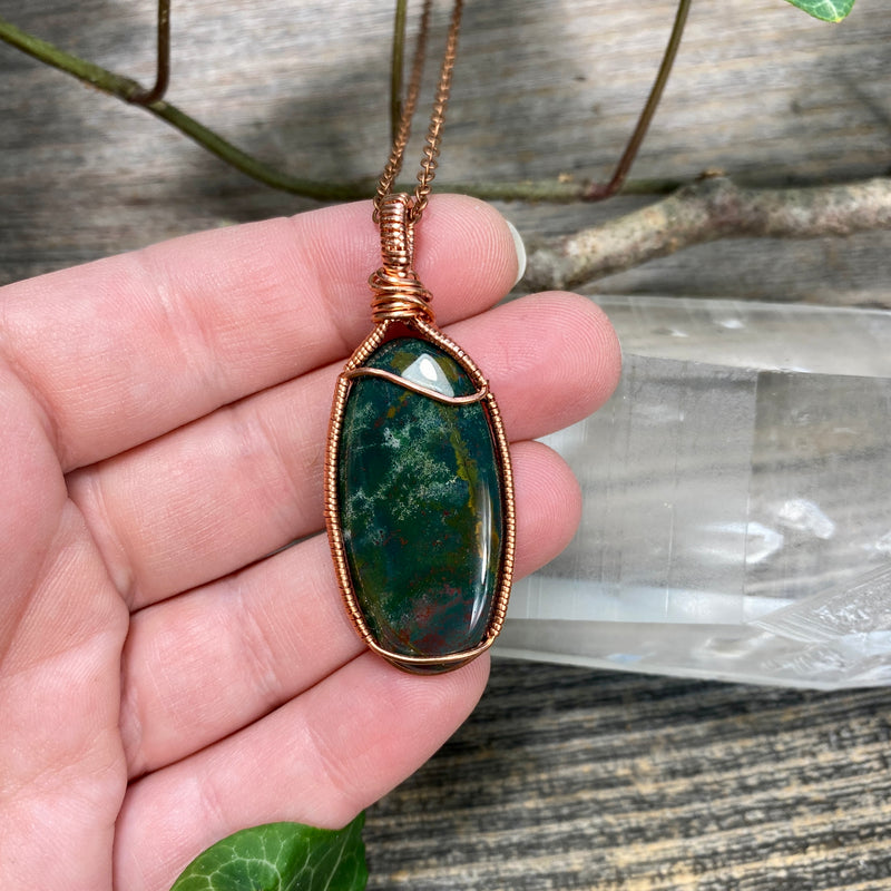 Bloodstone Copper Pendant