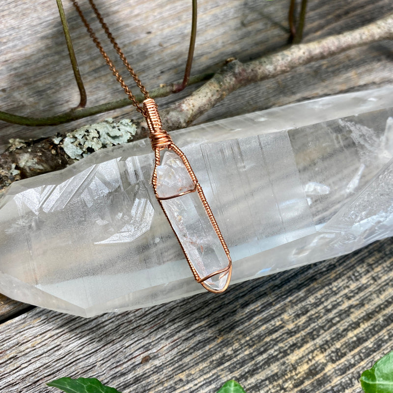 Lemurian Quartz Crystal Pendant