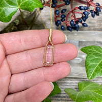 Pink Tourmaline Crystal Pendant