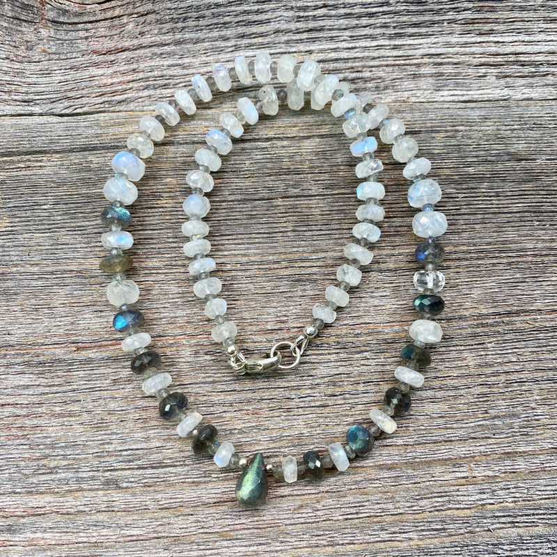 Moonstone and Labradorite Necklace