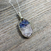 Grape Chalcedony and Kunzite Crystal Pendant