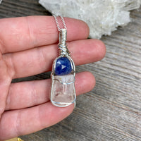 Tanzanite and Danburite Crystal Pendant