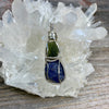 Moldavite and Tanzanite Pendant